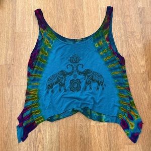 Kathmandu Imports Tie Dye Elephant Top